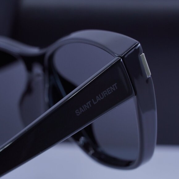 Saint Laurent SL 758 001 Cat Eye Sunglasses - Black/Grey - Picture 10 of 11